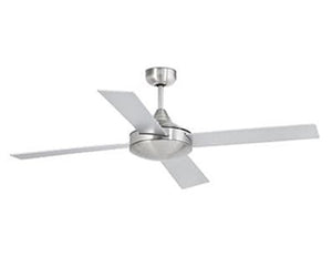 JS-LXR Modern AC 52” Ceiling Designer Fans 5035-Matt Nickel Motor & Silver Grey / Reverse Maple Blades