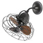 JS-LXR Indusrial AC 18″ Ceiling Designer Fans 5040-Dark Brown Body & Walnut Blades