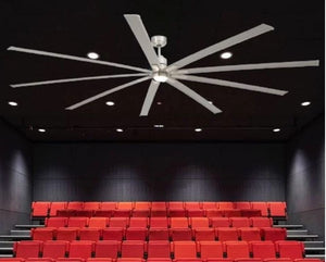 JS-LXR Modern BLDC 96″ Ceiling Designer Fans with Light 5090-Matt Nickel