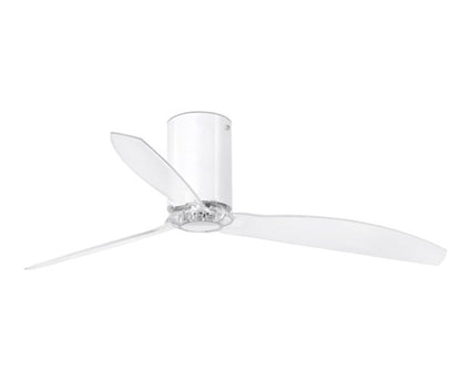 JS-LXR Modern BLDC 50″ Ceiling Designer Fans 5105-Gloss White & Clear Transparent Blades