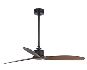 JS-LXR Modern BLDC 36″ Ceiling Designer Fans 5121-36″-Matt Black Motor & Walnut Blades