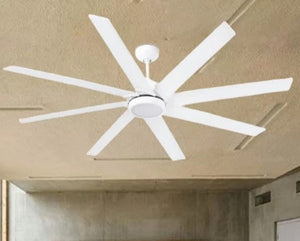 JS-LXR Modern BLDC 66″ Ceiling Designer Fans with Light 5132-Matt White