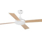 JS-LXR Modern AC 52” Ceiling Designer Fans 5133-White Motor & White / Reverse Maple Blades