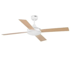 JS-LXR Modern AC 52” Ceiling Designer Fans 5133-White Motor & White / Reverse Maple Blades