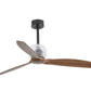 JS-LXR Modern BLDC 50″ Ceiling Designer Fans 5139-Matt Black Motor & Walnut Blades