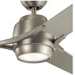 JS-LXR Modern AC 60” Ceiling Designer Fans with Light 9407-Brushed Nickel Motor & Silver Blades