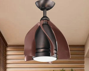 JS-LXR Modern AC 15” Ceiling Designer Fans with Light 9408-Oil Brushed Bronze