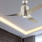 JS-LXR Modern AC 56” Ceiling Designer Fans with Light 9412-Brushed Nickel