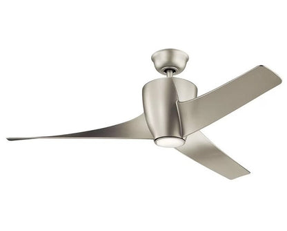 JS-LXR Modern AC 56” Ceiling Designer Fans with Light 9412-Brushed Nickel