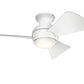 JS-LXR Modern AC 34” Ceiling Designer Fans with Light 9414-White