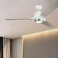 JS-LXR Modern AC 60” Ceiling Designer Fans with Light 9415-White Motor & Silver Blades