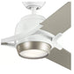 JS-LXR Modern AC 60” Ceiling Designer Fans with Light 9415-White Motor & Silver Blades