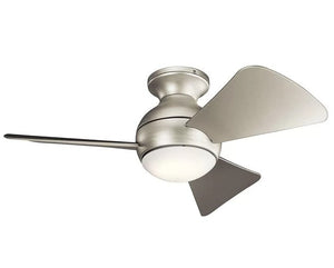 JS-LXR Modern AC 34” Ceiling Designer Fans with Light 9417-Brushed Nickel