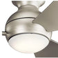 JS-LXR Modern AC 34” Ceiling Designer Fans with Light 9417-Brushed Nickel