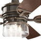 JS-LXR Modern AC 52” Ceiling Designer Fans with Light 9422-Olde Bronze Motor & Walnut / reverse Dark Walnut Blades