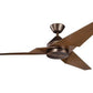 JS-LXR Modern AC 60” Ceiling Designer Fans with Light 9424-Oil Brushed Bronze Motor & Walnut Blades