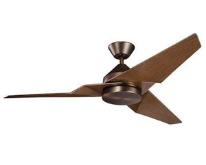 JS-LXR Modern AC 60” Ceiling Designer Fans with Light 9424-Oil Brushed Bronze Motor & Walnut Blades