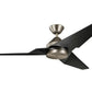 JS-LXR Modern AC 60” Ceiling Designer Fans with Light 9425-Antique Pewter Motor & Satin Black Blades