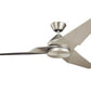 JS-LXR Modern AC 60” Ceiling Designer Fans with Light 9426-Brushed Nickel Motor & Silver Blades