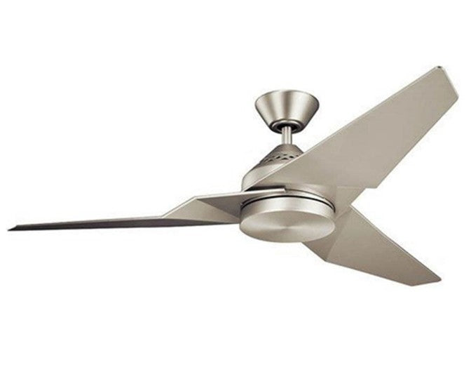 JS-LXR Modern AC 60” Ceiling Designer Fans with Light 9426-Brushed Nickel Motor & Silver Blades