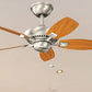 JS-LXR Classic AC 30” Ceiling Designer Fans 9429-Brushed Nickel Motor & Walnut / Reverse Cherry Finish Blades