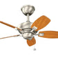 JS-LXR Classic AC 30” Ceiling Designer Fans 9429-Brushed Nickel Motor & Walnut / Reverse Cherry Finish Blades