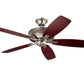 JS-LXR Classic AC 52” Ceiling Designer Fans 9433-Cherry-Antique pewter Motor & Dark Cherry Blades