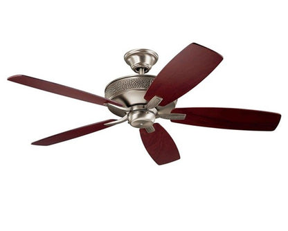 JS-LXR Classic AC 52” Ceiling Designer Fans 9433-Cherry-Antique pewter Motor & Dark Cherry Blades