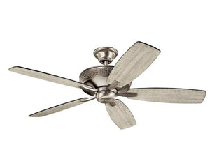 JS-LXR Classic AC 52” Ceiling Designer Fans 9433-Walnut-Antique pewter Motor & Reverse Weathered Walnut Blades