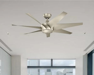 JS-LXR Modern BLDC 54” Ceiling Designer Fans 9437-Antique Satin Silver