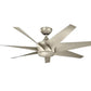 JS-LXR Modern BLDC 54” Ceiling Designer Fans 9437-Antique Satin Silver