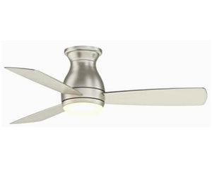 JS-LXR Modern AC 52" Ceiling Designer Fans with Light FA0005-52"-Brushed Nickel Motor & Brushed Nickel Blades