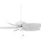 JS-LXR Tropical AC 52” Ceiling Designer Fans FA0046-White motor & Narrow Oval Composite bamboo Blades