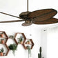 JS-LXR Tropical AC 52” Ceiling Designer Fans FA0077-Bronze motor & Narrow Oval Composite bamboo Blades