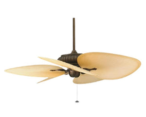 JS-LXR Tropical AC 52” Ceiling Designer Fans FA0078-Bronze motor & Wide Oval Composite bamboo Blades