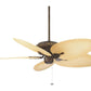 JS-LXR Tropical AC 52” Ceiling Designer Fans FA0079-Tortosie Shell motor & Narrow Oval Composite Palm Blades