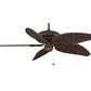 JS-LXR Tropical AC 52” Ceiling Designer Fans FA0086-Bronze motor & Oval Leaf carved wood Composite Palm Blades