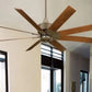 JS-LXR Classic AC 63" Ceiling Designer Fans LE NNN21-Oil Rubbed Bronze Motor & 8 Walnut Wooden Blades