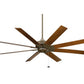 JS-LXR Classic AC 63" Ceiling Designer Fans LE NNN21-Oil Rubbed Bronze Motor & 8 Walnut Wooden Blades