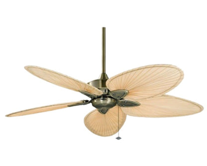 JS-LXR Tropical AC 52” Ceiling Designer Fans LE NNN25-Antique Brass