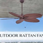 JS-LXR Tropical AC 52” Ceiling Designer Fans LE NNN26-Rust Finish