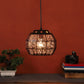 Black Metal Hanging Light-M-113-1P-BK-GD - Included Bulb