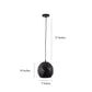 Black Metal Hanging Light - M-107-BK-GD - Included Bulb