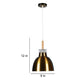 Gold Iron Hanging Light - E27 holder - without Bulb - M-156-1LP