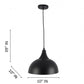 Black Metal Single Hanging Light  M-18-HL-BK-GD