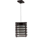 Brown Metal Hanging Light - m-19-Sq-1p-small - Included Bulb