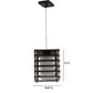 Brown Metal Hanging Light - m-19-Sq-1p-small - Included Bulb