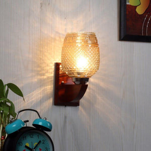 Brown wood Wall Lights -M-2224-1W - Included Bulbs