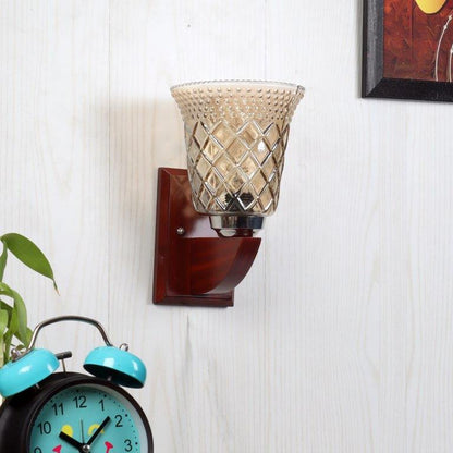Brown wood Wall Lights -M-2225-1W - Included Bulbs