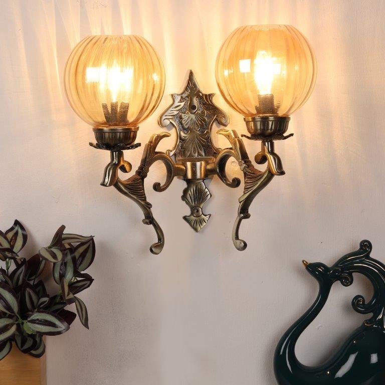 Antique Brass aluminium  Wall Lights -M-3005-2W - Included Bulbs